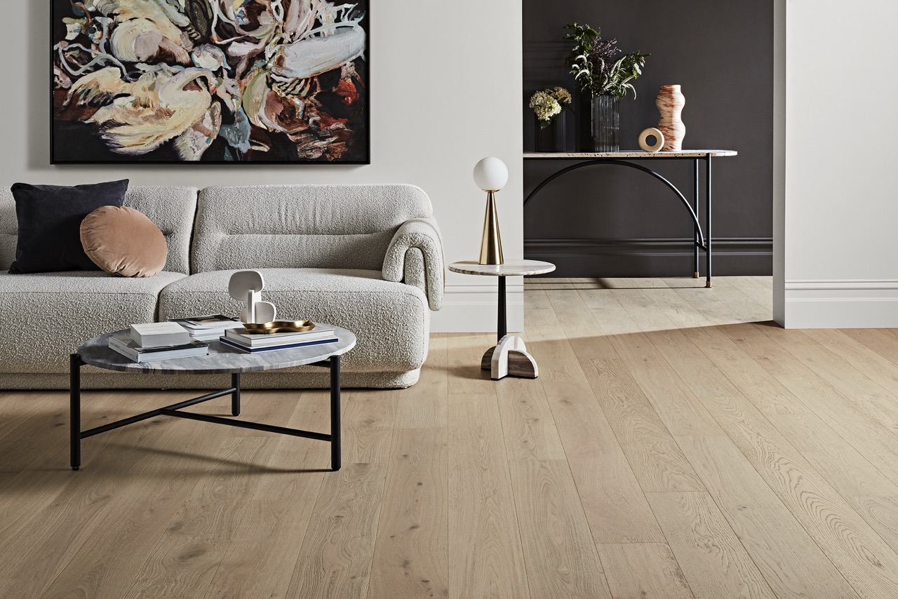 Natural oak flooring available now from Beare Flooring.