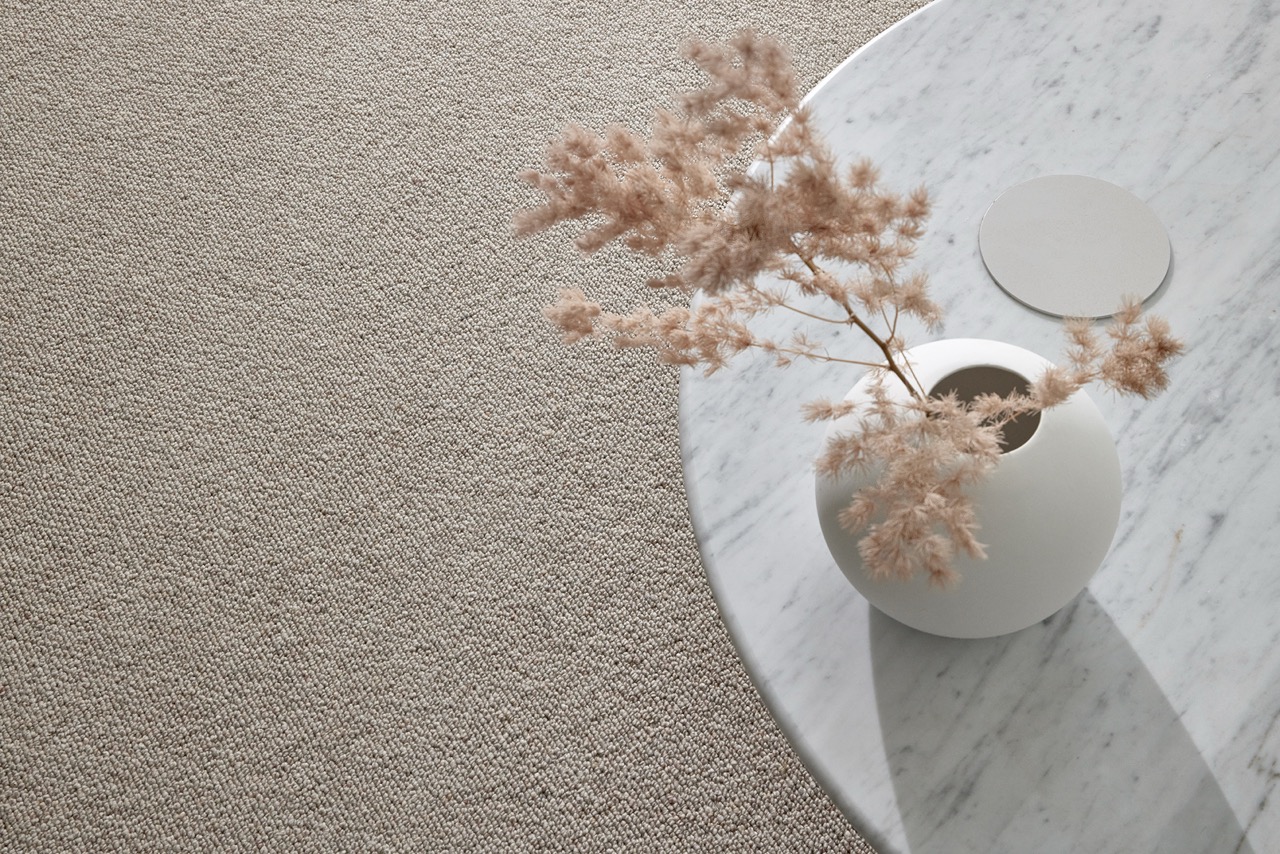 Beige textured carpet available now from Beare Flooring.