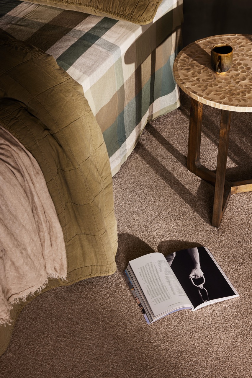 Beige carpet flooring available now from Beare Flooring.